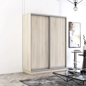 Шкаф fox с раздвижными дверями из лдсп (150x60x210h см) сонома