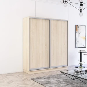 Dulap fox uși glisante din pal (180x60x240h cm) sonoma