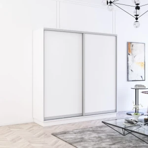Шкаф fox с раздвижными дверями из лдсп (200x60x230h cm) белый Thumbnail 1