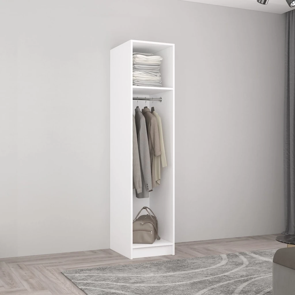 Dulap smart-home 0.40x0.56x2.0h m. cu bară p/u umerașe alb/anthracite 5