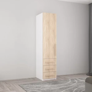 Dulap smart-home 0.45x0.56x2.0h m. cu polițe și sertare alb/sonoma
