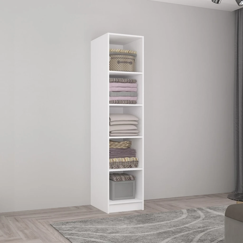 Шкаф smart-home 0.45x0.56x2.0h м. с полками белый/антрацит 7