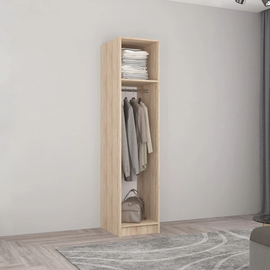 Шкаф smart-home 0.50x0.56x2.0h м. с перекладиной для вешалок белый/антрацит 5