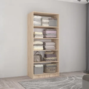 Шкаф smart-home 0.80x0.56x2.0h м. с полками белый/антрацит Thumbnail 3