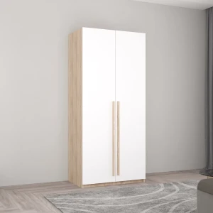 Dulap smart-home 0.80x0.56x2.0h m. cu polițe alb/sonoma