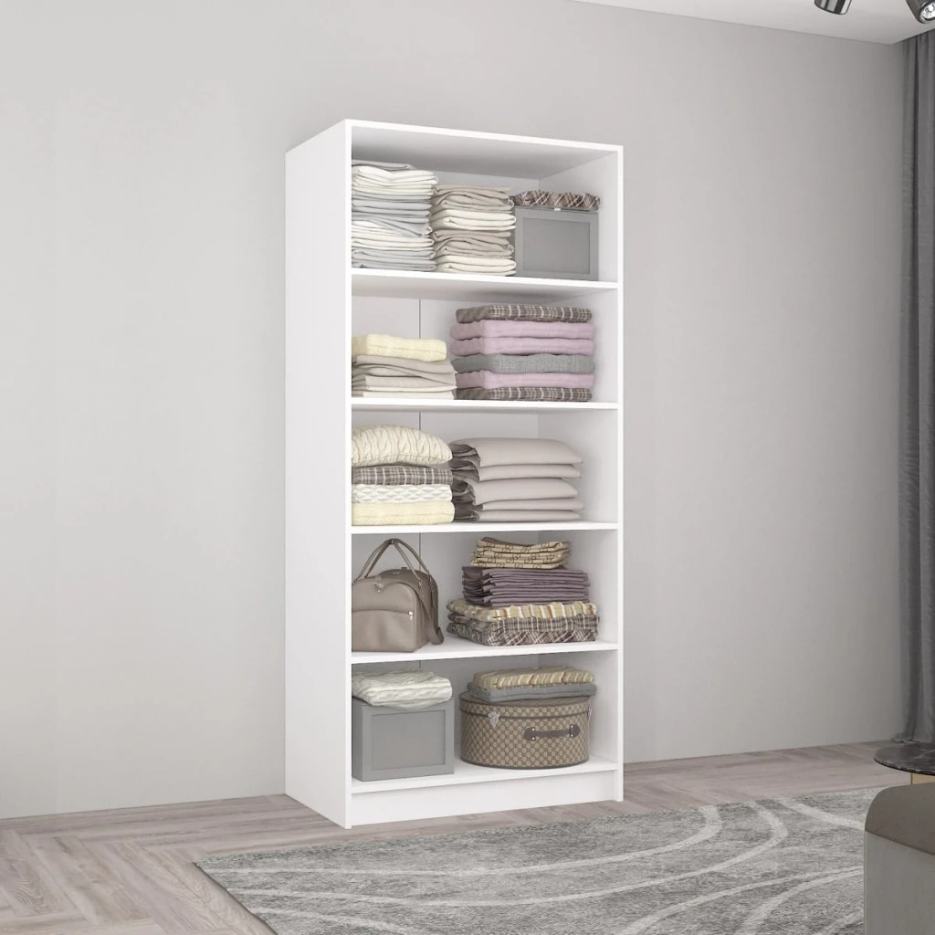 Шкаф smart-home 1x0.56x2.0h м. с полками белый/антрацит 7