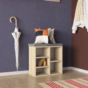 Tumba pentru incaltaminte aspect (54x30x48h cm) anthracite Thumbnail 3