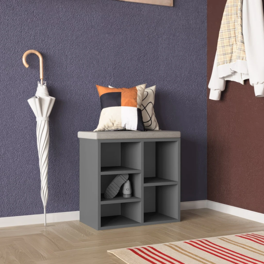 Tumba pentru incaltaminte aspect (54x30x48h cm) anthracite 4