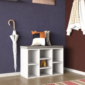 Tumba pentru incaltaminte aspect (79x30x48h cm) anthracite Thumbnail 2