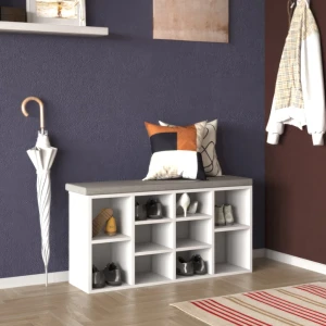 Tumba pentru incaltaminte aspect (105x30x48h cm) anthracite Thumbnail 2