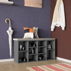 Tumba pentru incaltaminte aspect (105x30x48h cm) anthracite