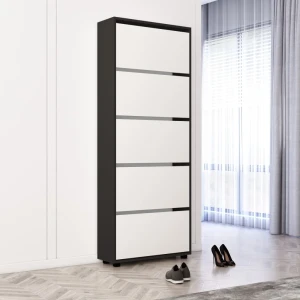 Pantofar leo 60x27x203h cm anthracite/white