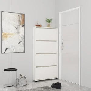 Pantofar leo 50x27x164h cm sonoma/white
