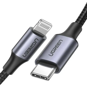 Ugreen кабель usb to lightning mfi, 1 м, алюминиевый корпус с оплеткой, черный | us291 Thumbnail 2