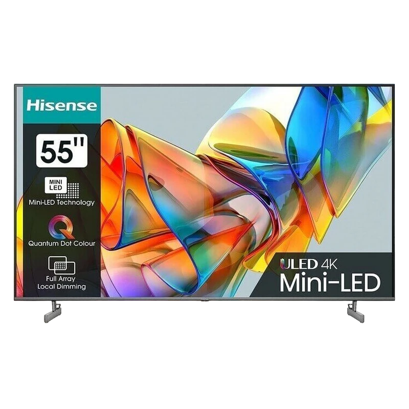 55" led smart tv hisense 55u6kq, 3840x2160 4k uhd, vidaa u6.0, серый 5