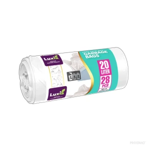 Luxia pungi p/u gunoi cu urechi 20 l 28 buc.(albi)  lux-4098  /36