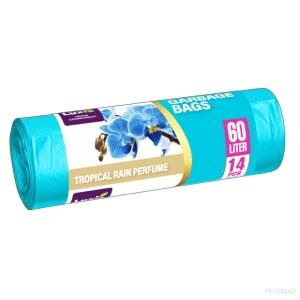 Luxia пакеты для мусора с ушками 60 л. 14 шт.с запах.тропик. lux-4101