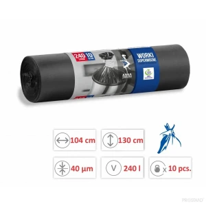Pungi p/u gunoi 240 l. 10 buc. wns-3906 az