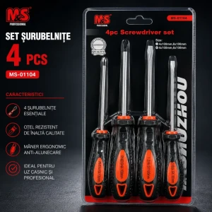Șurubelnițe set 4pcs, 01104