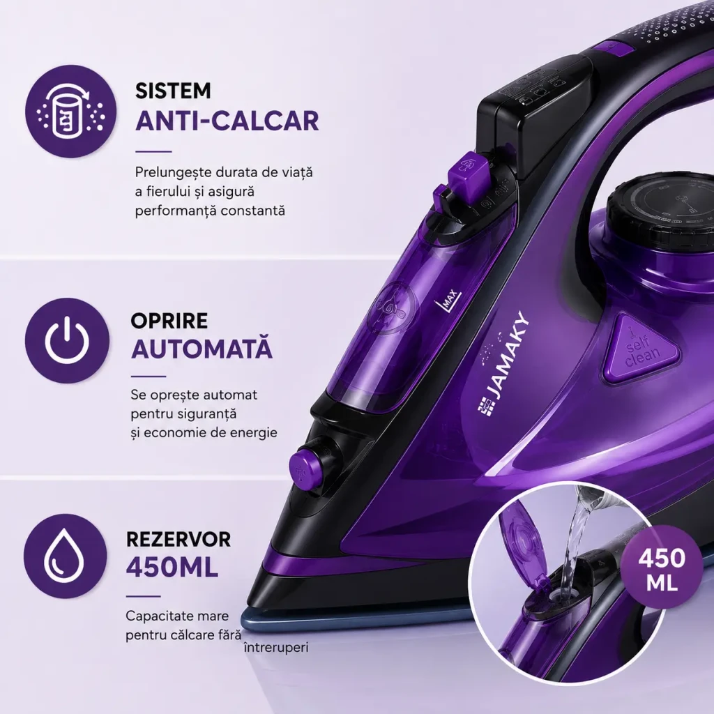 Утюг jmk1104, фиолетовый/синий 5