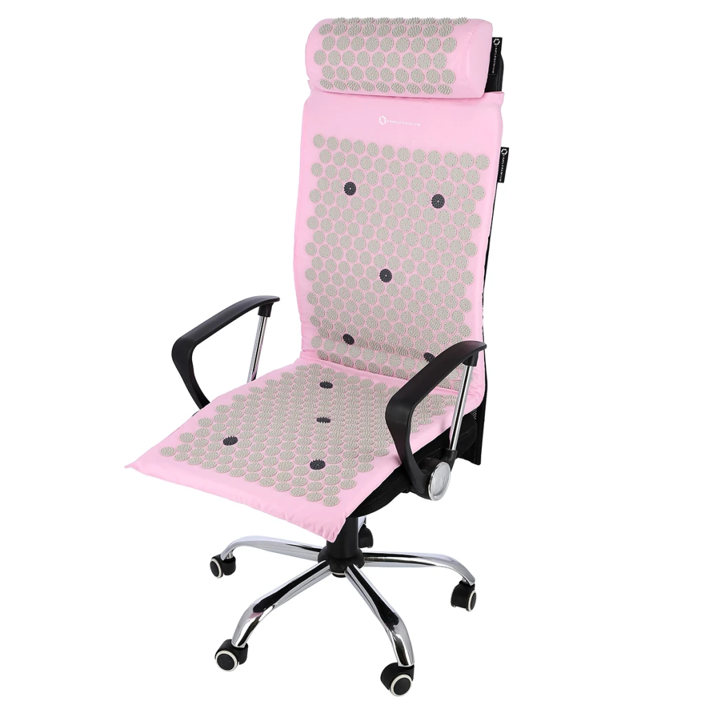 Saltea acupunctura 125*48 cm cu perna hms akm04 pink 3