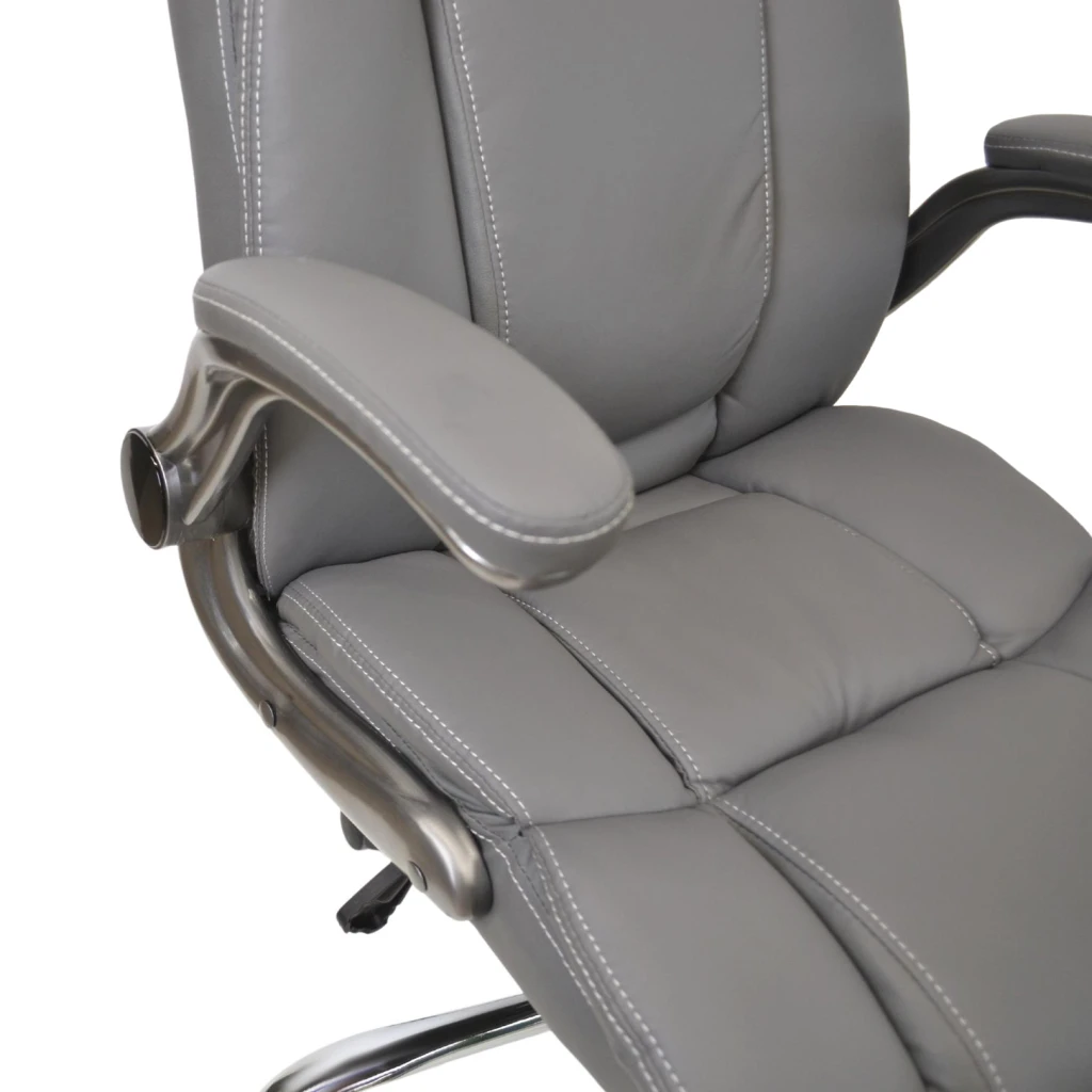 Кресло офисное bx-3702~серый/экокожа 5