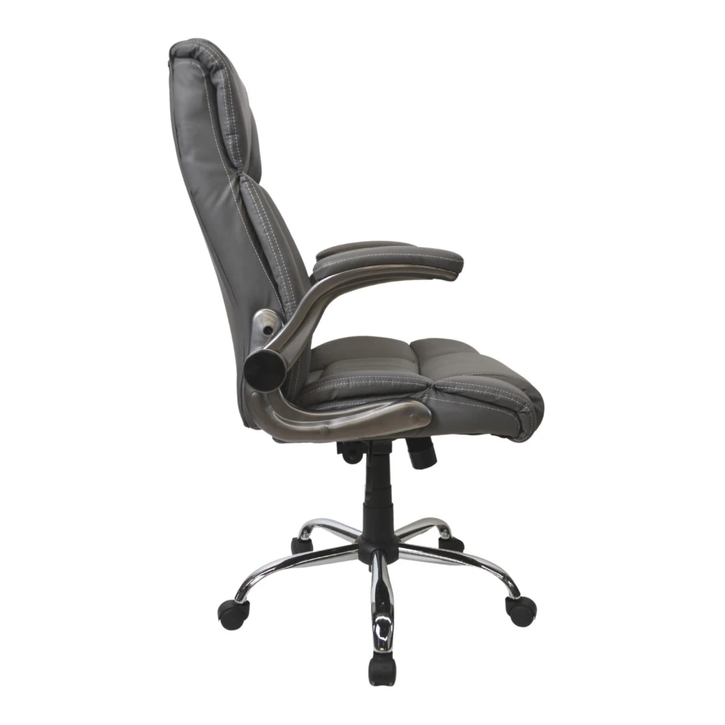 Кресло офисное bx-3702~серый/экокожа 3