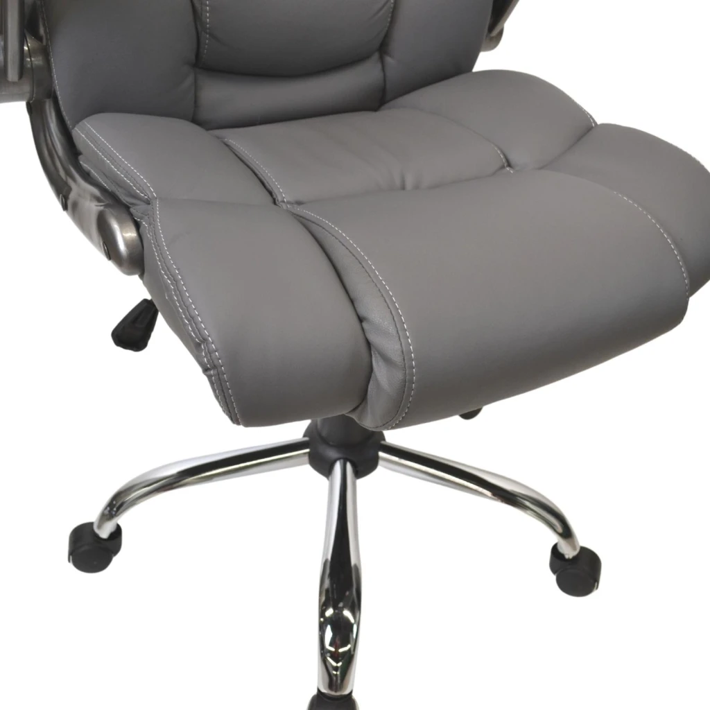 Кресло офисное bx-3702~серый/экокожа 6