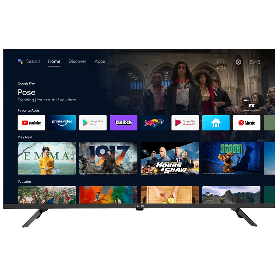 43" led smart tv ozon h43s7000r, 1920x1080 fhd, android tv, negru 15