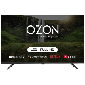 43" led smart телевизор ozon h43s7000r, 1920x1080 fhd, android tv, чёрный