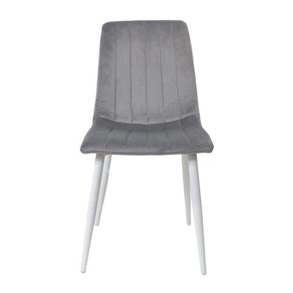 Scaun dc-90p~n20 catifea dark grey+white legs 2