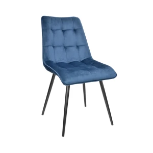 Scaun capella~catifea blue hlr 63+black legs