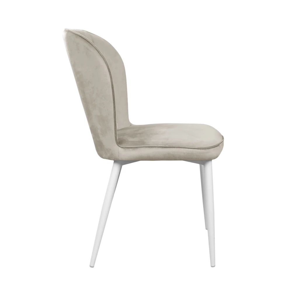Scaun tusk~catifea camel hlr7+white legs 3