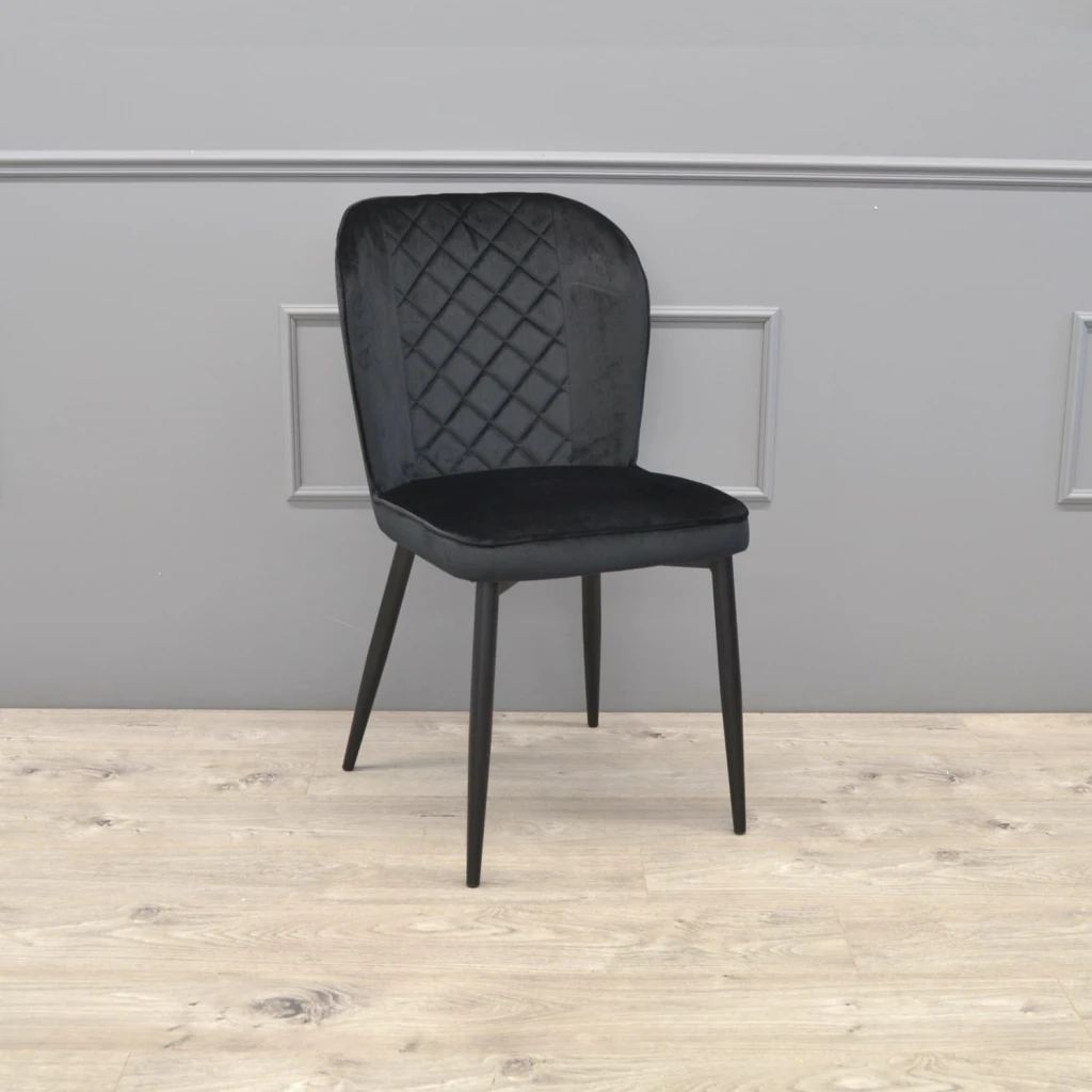 Scaun tusk~catifea black hlr66+black legs 2