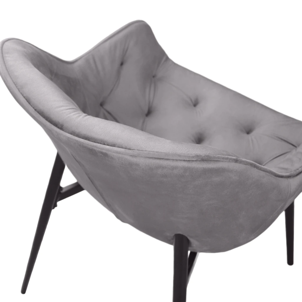 Scaun lotus~stofa grey+black legs 7