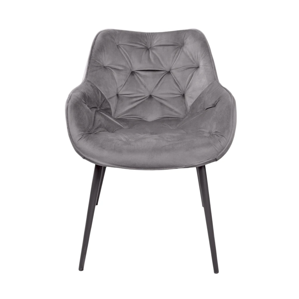 Scaun lotus~stofa grey+black legs 2