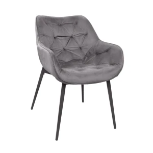 Scaun lotus~stofa grey+black legs