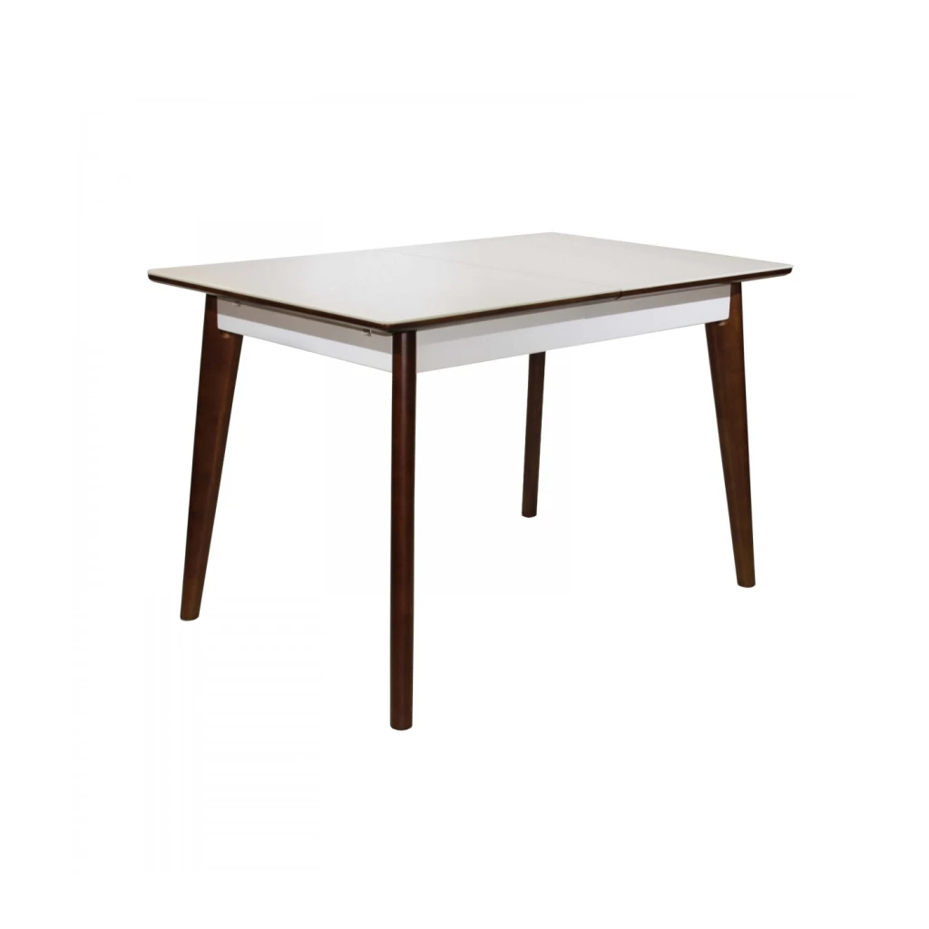 Masa mg-a05~white glass brown legs 2