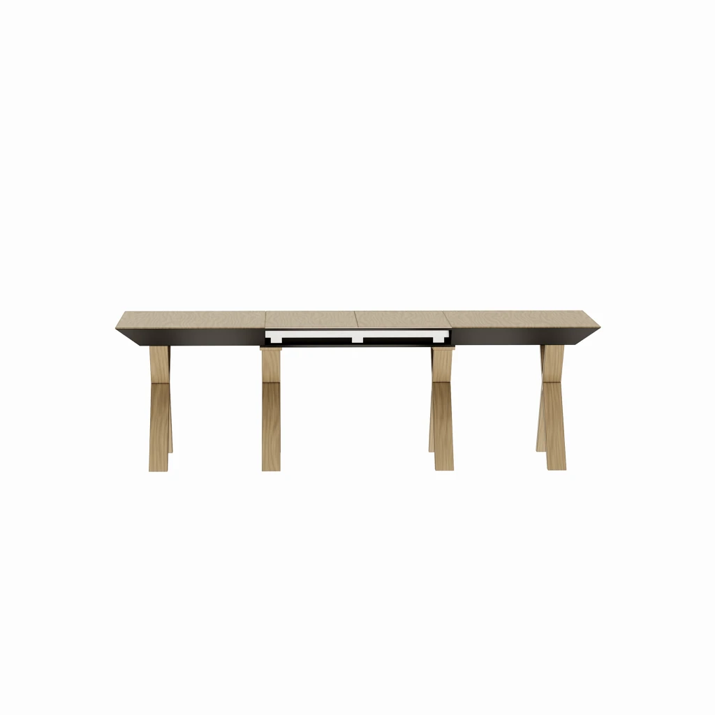 Стол madrid~natural wood+wood legs 5