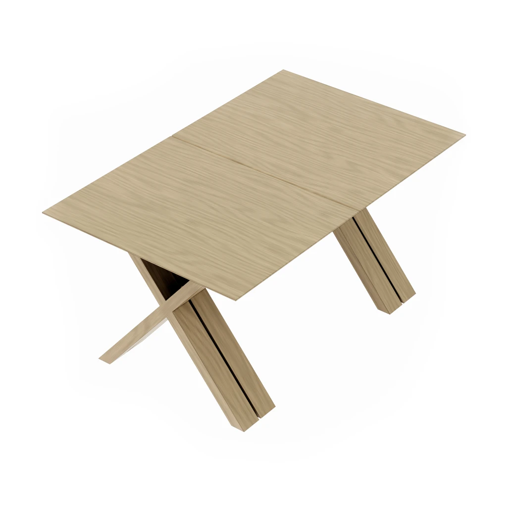 Стол madrid~natural wood+wood legs 7
