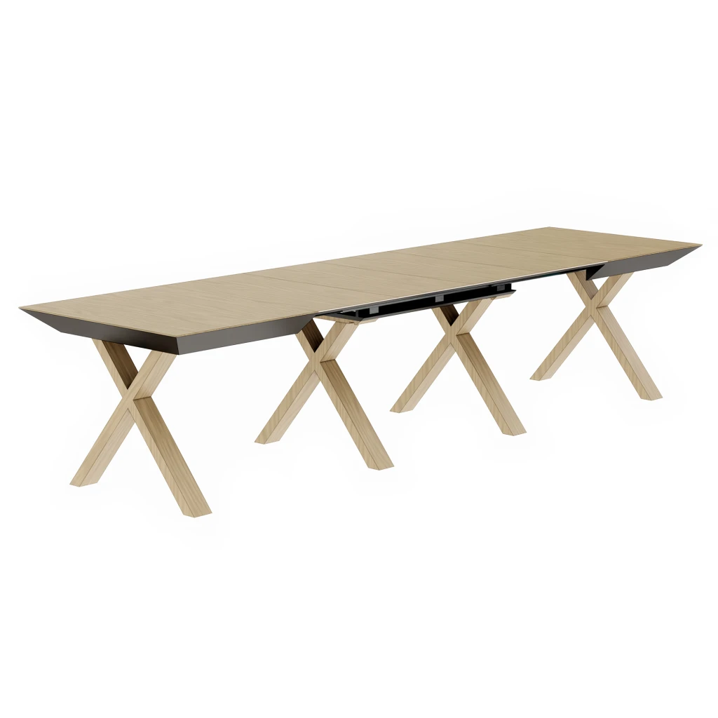 Стол madrid~natural wood+wood legs 3