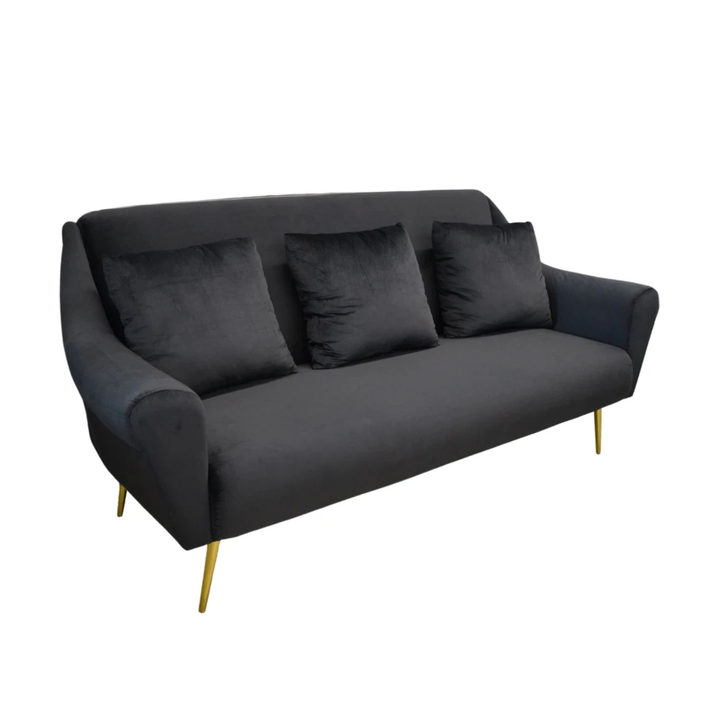 Canapea gloriosa(3 locuri)~ms01-84+gold leg black 5