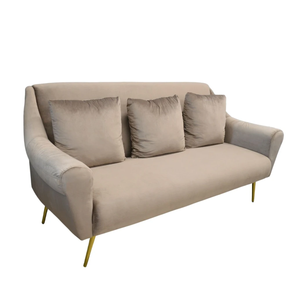 Canapea gloriosa(3 locuri)~ms01-36+gold leg beige 7