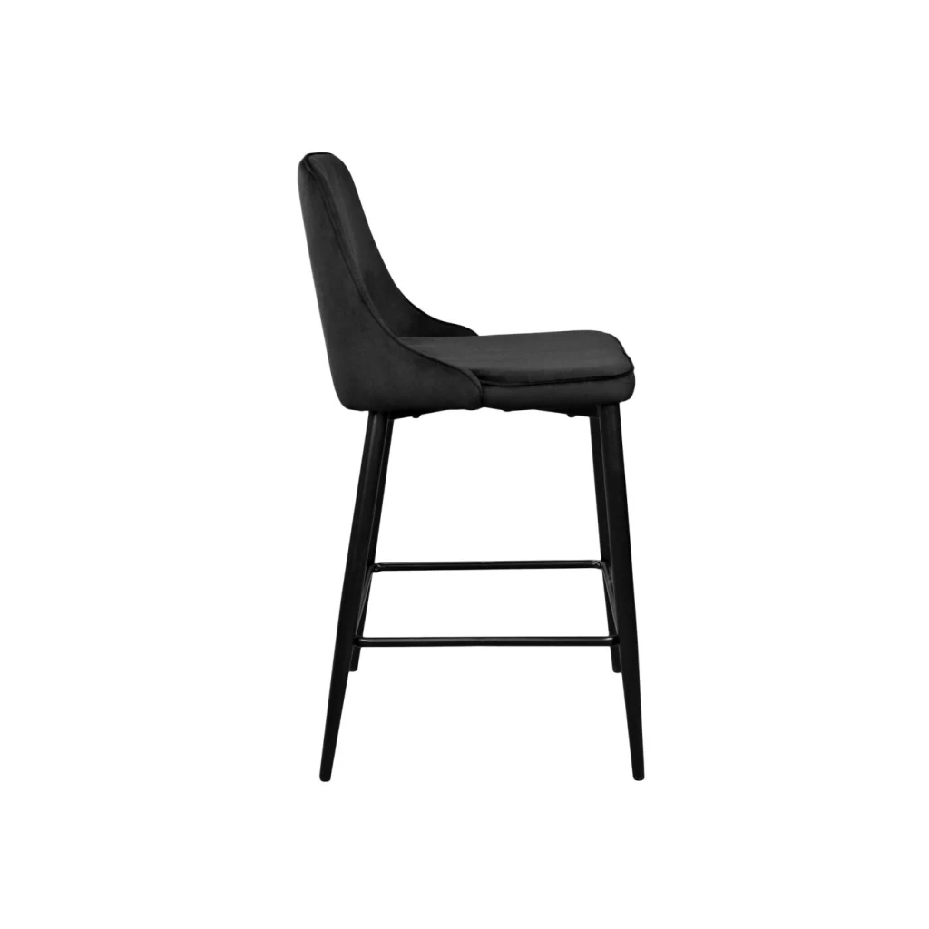 Scaun de bar clasic small~black hlr66 +black legs 2