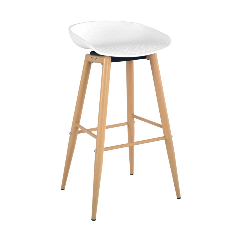 Scaun bar hector~white+transprint legs 2