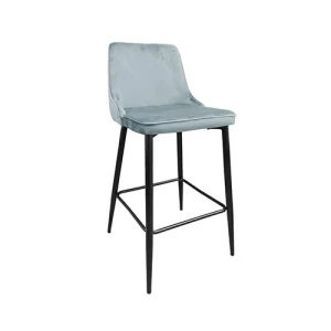 Scaun de bar clasic~light blue hlr-61+black legs
