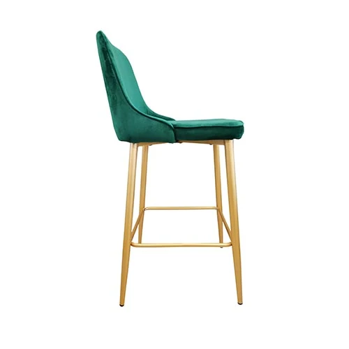 Scaun de bar clasic~green hlr 56+gold legs 3