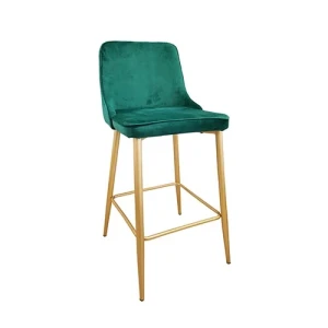 Scaun de bar clasic~green hlr 56+gold legs