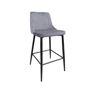 Scaun de bar clasic~grey hlr 23 +black legs