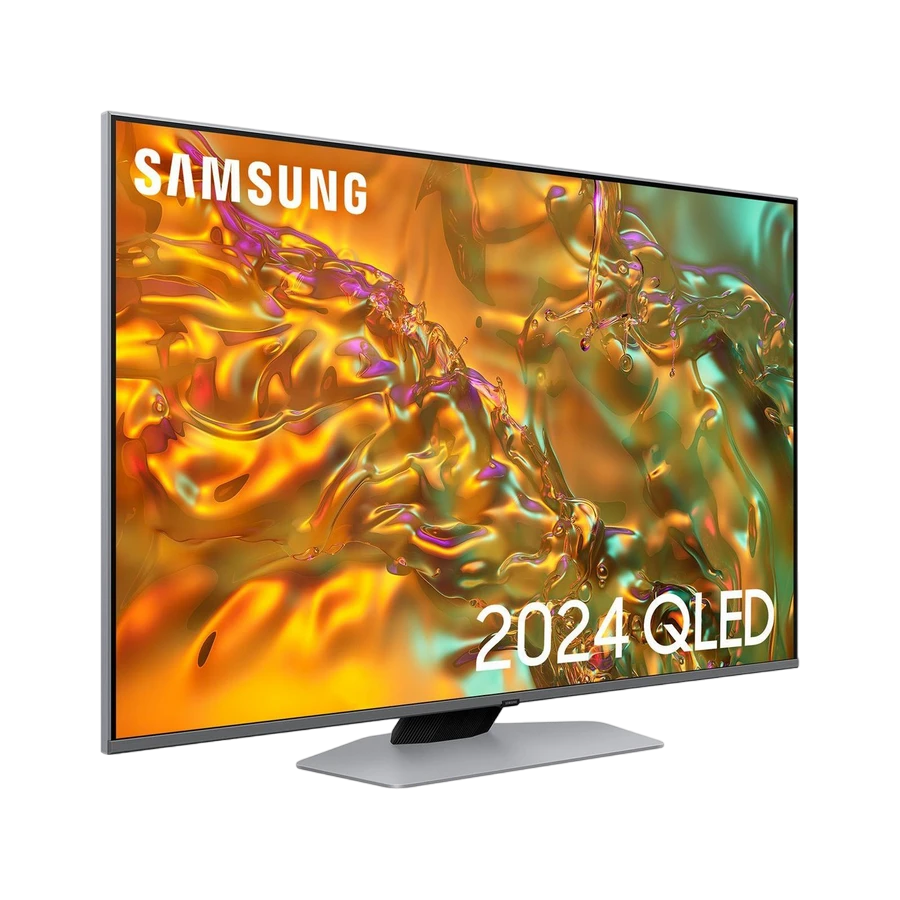 50" qled smart телевизор samsung qe50q80dauxua, 3840x2160 4k uhd, tizen 8.0, серебристый 2
